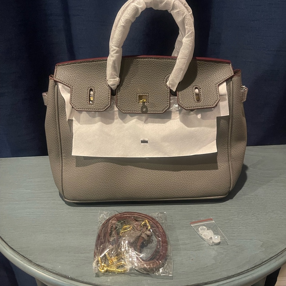 Warkin:Chic Gray Satchel Bag